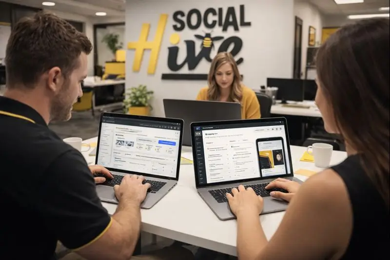 Social Hivee experts providing social media advertising and off-page SEO services for businesses in Illinois, USA.